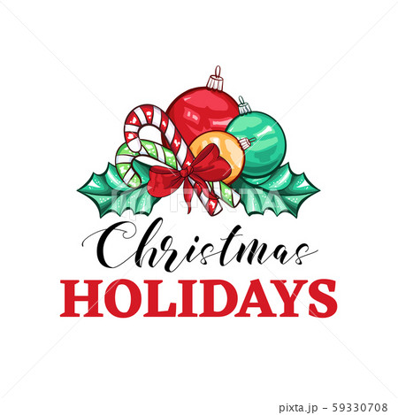Merry Christmas wishes vector greeting card template 59330708