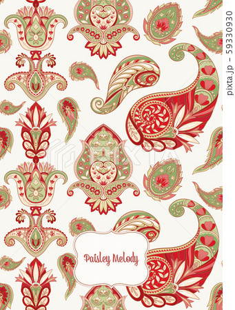 Pattern with traditional paisley. Floral vector Pattern with traditional paisley. Floral vector 59330930