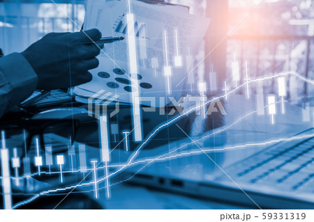 Stock market or forex trading graph and Stock market or forex trading graph and 59331319