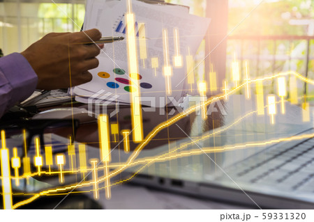 Stock market or forex trading graph and 59331320