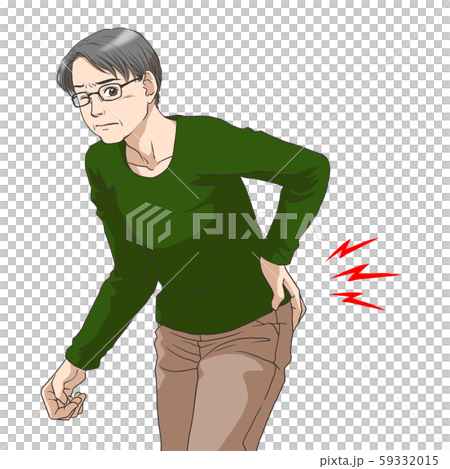 患有腰痛的老人 59332015