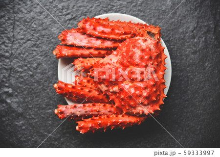Alaskan King Crab Cooked steam or Boiled seafood 59333997