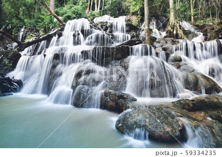 Waterfall landscape forest mountain and bamboo 59334235
