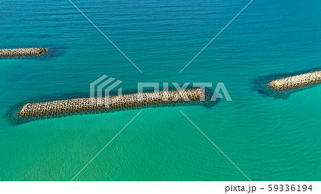 上空からの西之浜海岸 上空からの西之浜海岸 59336194