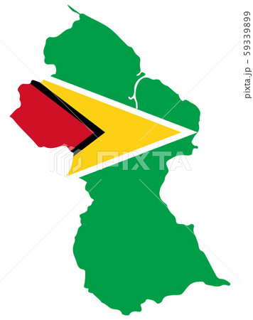 Guyana map flag vector illustration eps 10 59339899