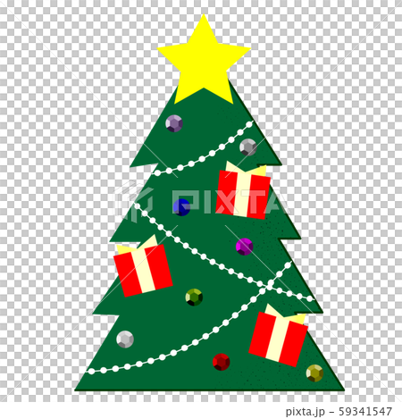 クリスマス飾り クリスマスツリー のイラストのイラスト素材