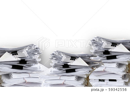 many stack of paper documents 59342556