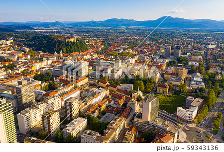 Aerial view of Ljubljana Aerial view of Ljubljana 59343136