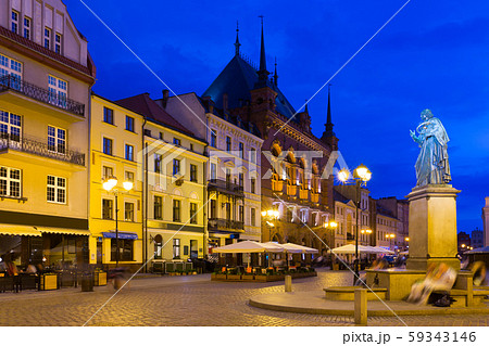 Torun Town Hall and statue of Copernicus 59343146
