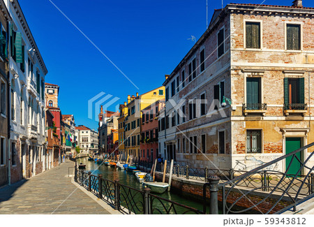 Venice cityscape with narrow canal Venice cityscape with narrow canal 59343812