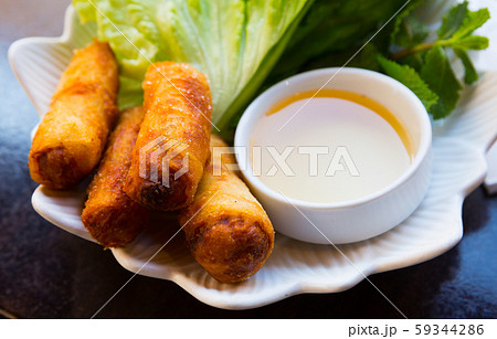 Deep-fried rolls Nems 59344286