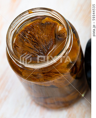Marinated mushrooms lactarius deliciosus Marinated mushrooms lactarius deliciosus 59344535