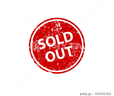 Sold out sign sticker. Stamp vector texture. 59345503