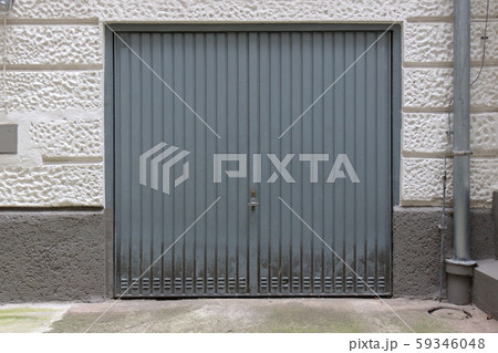 wall of ancient wooden barn with door at sidewalk, wall of ancient wooden barn with door at sidewalk, 59346048