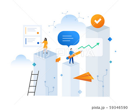 Group of people develop business. Workflow, growth 59346590