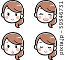 女性表情セット 59346731