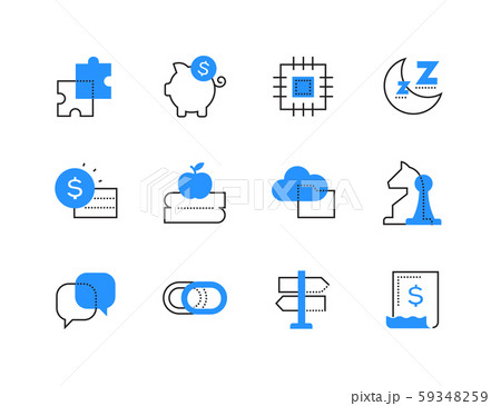 Business and finances color line icons set Business and finances color line icons set 59348259