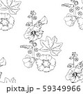 Malva seamless pattern Summer Flowers Sketches. Hand Drawn Digital Illustration 59349966