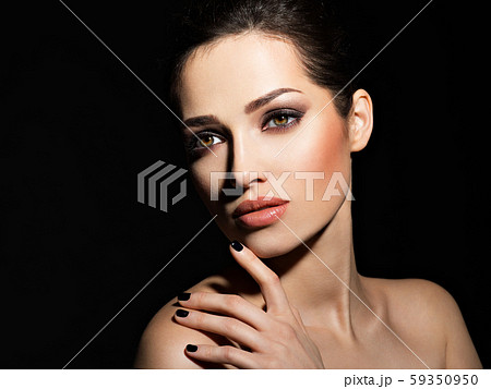 Face of a beautiful girl with fashion makeup and 59350950