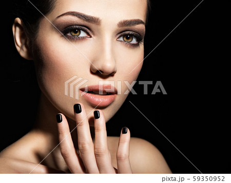 Face of a beautiful girl with fashion makeup and 59350952