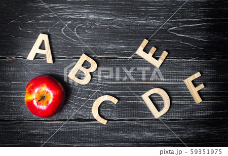 Red apple and alphabet Red apple and alphabet 59351975