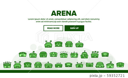 Collection Arena Buildings Sign Icons Set Vector Collection Arena Buildings Sign Icons Set Vector 59352721