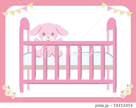 赤ちゃんの用品素材 ベビーベッドのイラスト素材 赤ちゃんの用品素材 ベビーベッドのイラスト素材