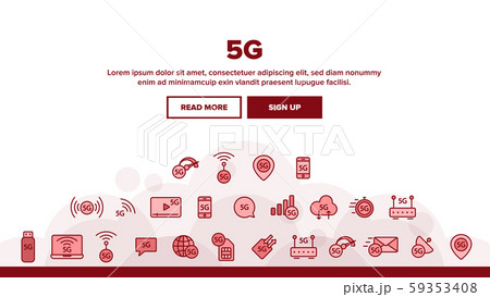 5G Fast Network, Connection To Website Vector Icons Set 5G Fast Network, Connection To Website Vector Icons Set 59353408