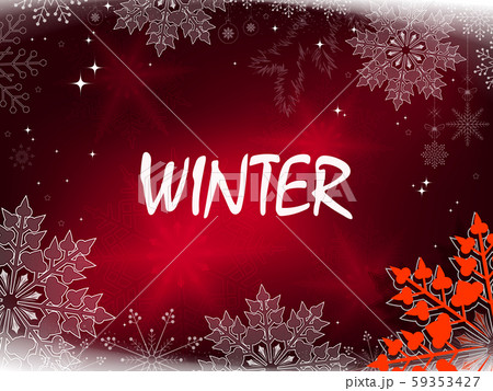 Christmas red design with a set of gorgeous snowflakes 59353427