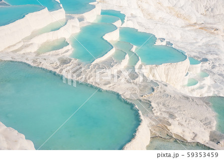 Pamukkale, natural pool with blue water, Turkey 59353459
