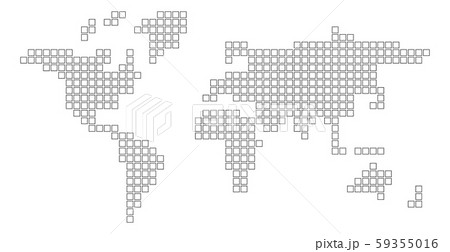 World map of black squares. Vector illustration World map of black squares. Vector illustration 59355016
