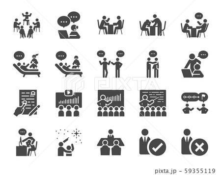 Mentor icon set. 59355119