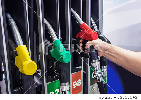 Pump nozzles at the gas station Pump nozzles at the gas station 59355549