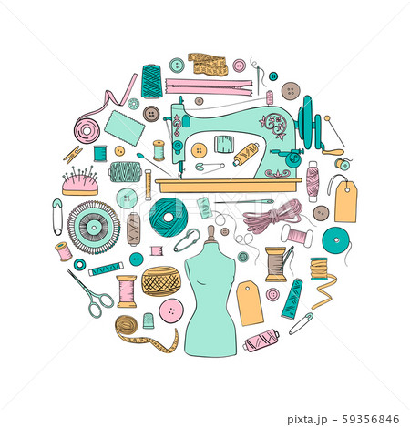 Sewing set in bauble shape. Threads, pins, 59356846