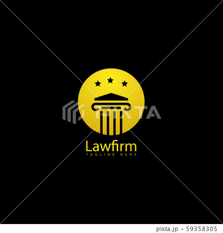 pilar lawfirm logo with gold luxury vector icon pilar lawfirm logo with gold luxury vector icon 59358305