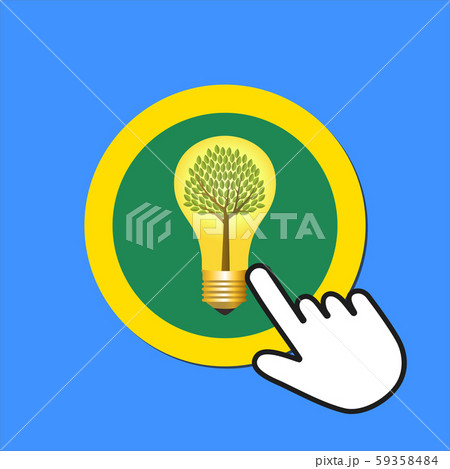 Lightbulb with tree inside icon. Eco energy 59358484