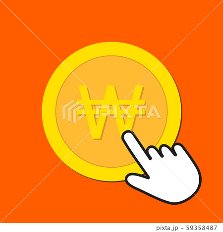 Korean won currency icon. Exchange, buying 59358487