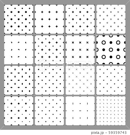 Abstract seamless geometric pattern background set 59359743