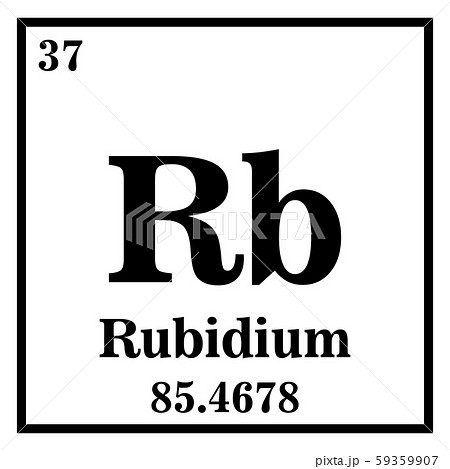Rubidium Periodic Table of the Elements Vector 59359907