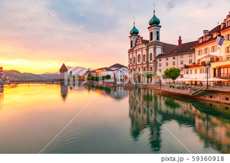 Lucerne at sunrise, Switzerland 59360918