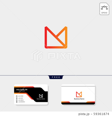 initial M monogram logo template, vector 59361874