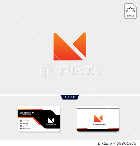 initial M monogram logo template, vector 59361875