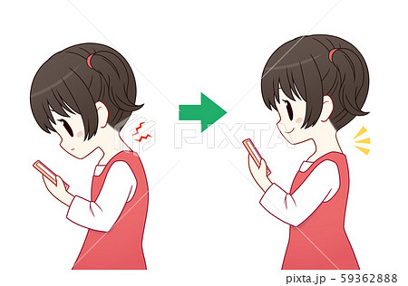 ストレートネック・女の子 59362888