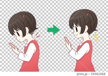 ストレートネック・女の子 59362888