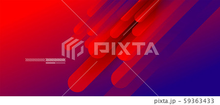 Flowing neon gradients geometric abstract background with straight lines and round tails. Fluid 59363433
