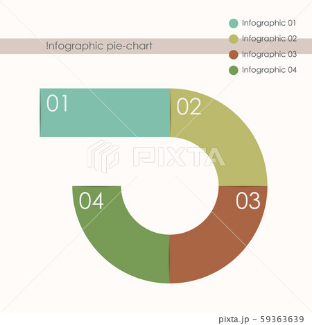 Abstract colored pie-chart withshadow. 59363639