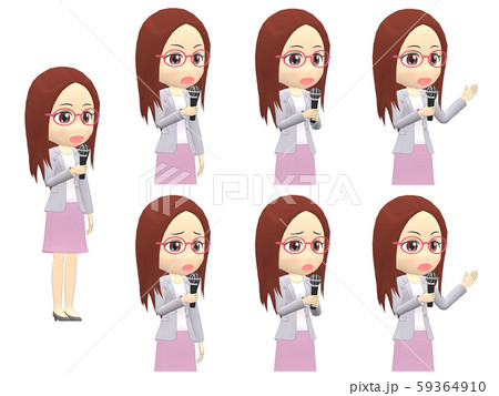 【マイクB】 女性 カジュアル ストレート 斜め 59364910