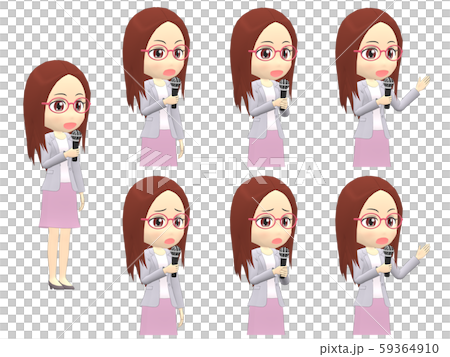【マイクB】 女性 カジュアル ストレート 斜め 59364910