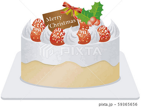 シンプルなクリスマスケーキのイメージイラスト 水彩風 のイラスト素材 シンプルなクリスマスケーキのイメージイラスト 水彩風 のイラスト素材
