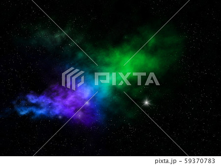 Being shone nebula. 3D rendering 59370783